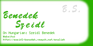 benedek szeidl business card